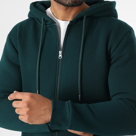 LBO Sweat Zippé Capuche 3594 Vert Bouteille