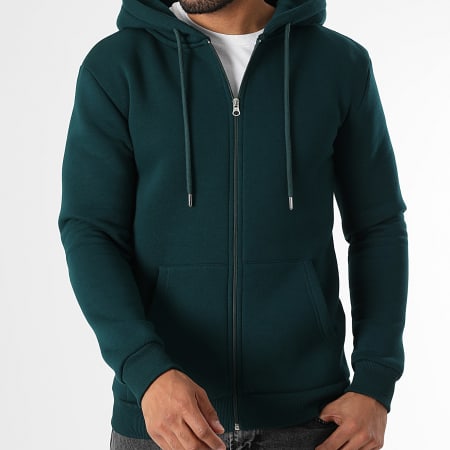 LBO Sweat Zippé Capuche 3594 Vert Bouteille