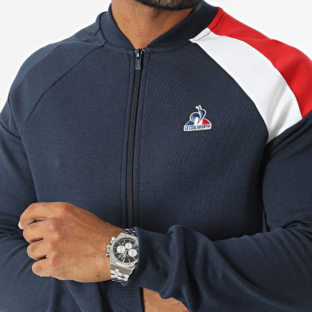 Le Coq Sportif - N2 2423324 Chaqueta con cremallera tricolor azul marino