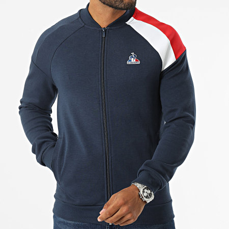 Le Coq Sportif - N2 2423324 Chaqueta con cremallera tricolor azul marino