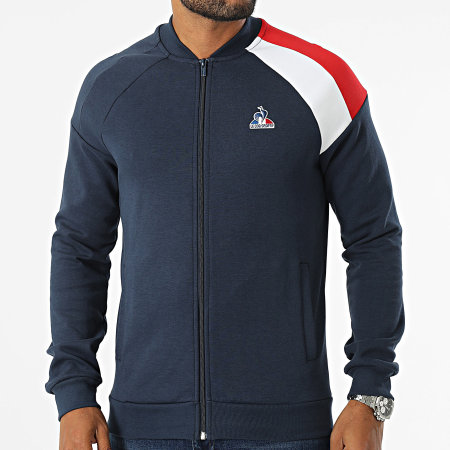 Le Coq Sportif - N2 2423324 Chaqueta con cremallera tricolor azul marino