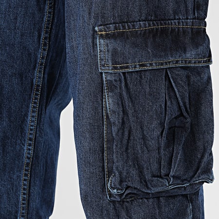 MTX - Pantaloni Cargo blu in denim dal taglio rilassato