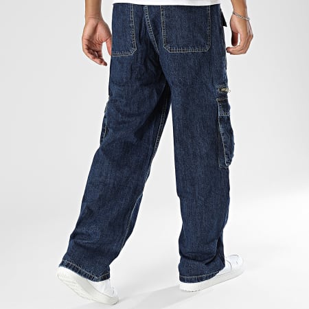 MTX - Pantaloni Cargo blu in denim dal taglio rilassato