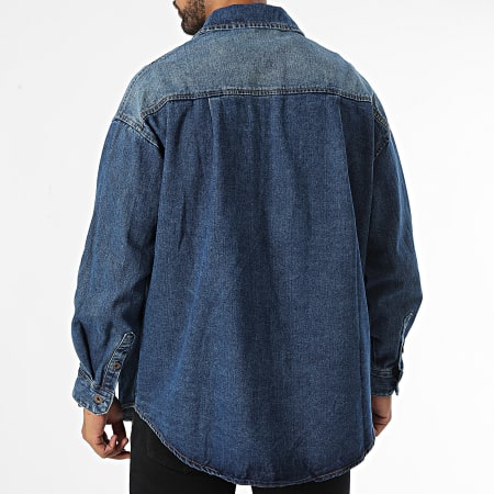 MTX - Camicia da notte in denim blu