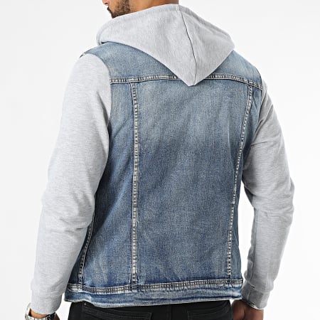 MTX - Denim Blue Hooded Jeans Jas Heide Grijs