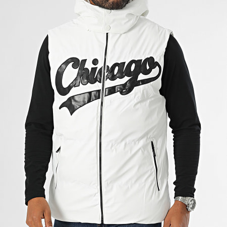 MTX - Chaqueta sin mangas con capucha Blanco