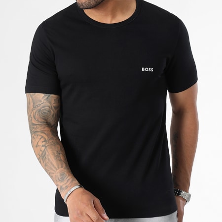 BOSS - Lote de 6 camisetas RN 50499445 Negro Azul Marino Burdeos