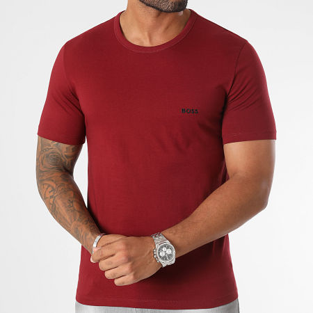 BOSS - Set van 6 RN T-shirts 50499445 Zwart Marine Bordeaux