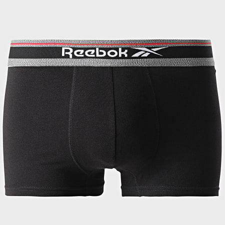 Reebok - Juego de 5 calzoncillos bóxer 15039 Negro Blanco Gris Heather