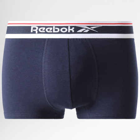 Reebok - Set di 5 boxer 15039 Bianco Navy Heather Grigio antracite