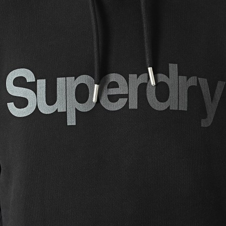 Superdry - Sudadera con capucha Core Logo Fade M2013724A Negro