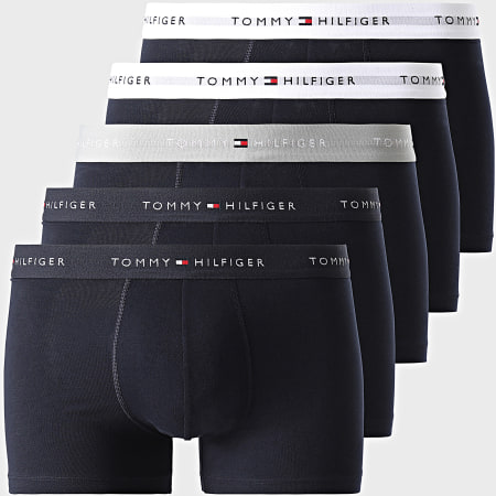 Tommy Hilfiger - Lot De 5 Boxers 3061 Bleu Marine Blanc Gris