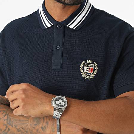 Tommy Jeans - Polo de manga corta Varsity 9624 Azul marino Oro