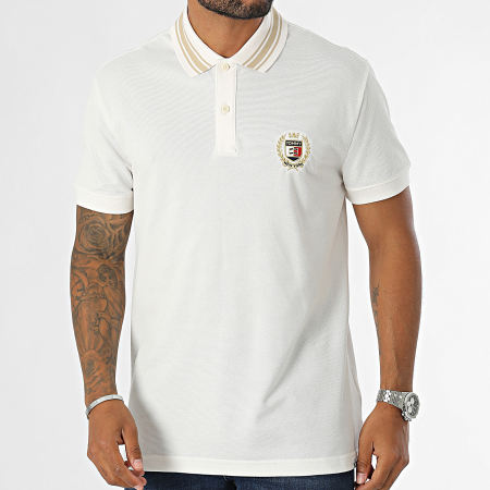 Tommy Jeans - Varsity Polo met korte mouwen 9624 Witgoud