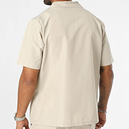 Uniplay - Set camicia e pantaloni beige a maniche corte