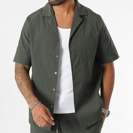 Uniplay - Khaki groen shirt en broek met korte mouwen