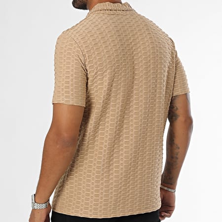 Uniplay - Poloshirt met korte mouwen en rits Camel