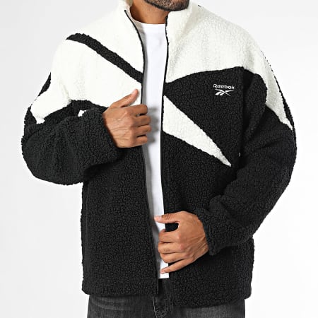 Reebok - Vector Hi Pile Chaqueta Sherpa Zip 100206109 Blanco Negro