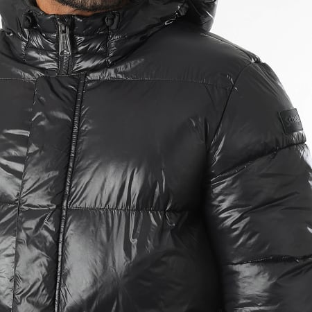 Schott NYC - Chaqueta larga con capucha Ivan Negra