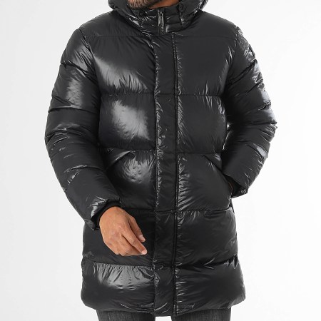 Schott NYC - Chaqueta larga con capucha Ivan Negra