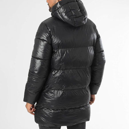 Schott NYC - Chaqueta larga con capucha Ivan Negra