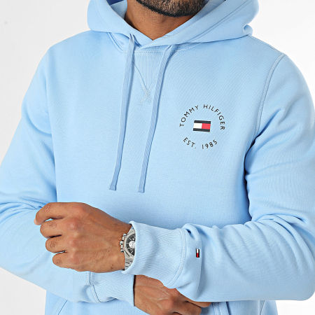 Tommy Hilfiger - Hilfiger Ronde Vlag Hoodie 5531 Lichtblauw