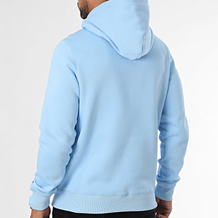 Tommy Hilfiger - Sweat Capuche Hilfiger Roundall Flag 5531 Bleu Clair