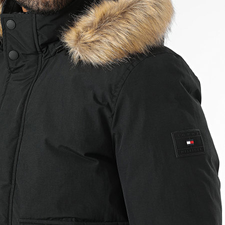 Tommy Hilfiger - Blouson Capuche Fourrure Rockie 7412 Noir