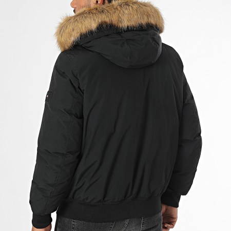 Tommy Hilfiger - Blouson Capuche Fourrure Rockie 7412 Noir