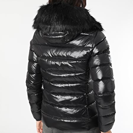 Tommy Jeans - Abrigo de plumón con capucha Tonal 9926 Negro de mujer