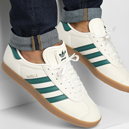 Adidas Originals - Gazelle JI0208 Nube Blanco Núcleo Verde Goma4 Zapatillas