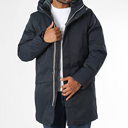 K-Way - Parka con capucha Jarno Twill Marmotta K8133FW Azul Marino