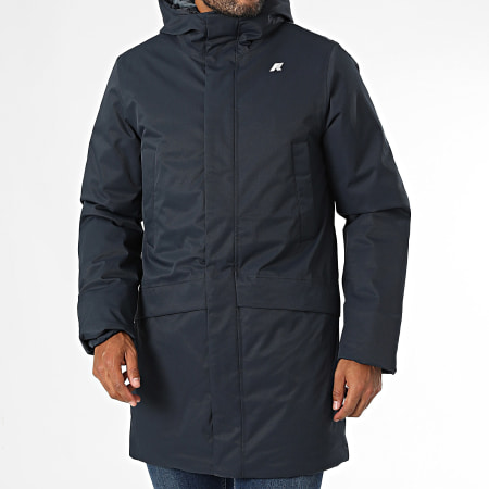 K-Way - Parka con capucha Jarno Twill Marmotta K8133FW Azul Marino