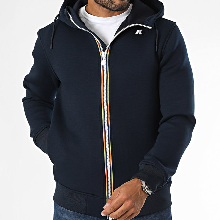 K-Way - Rainer Spacer Hooded Sweatshirt met rits K2141DW marineblauw