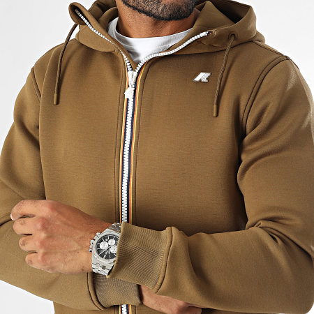 K-Way - Sweat Zippé Capuche Rainer Spacer K2141DW Marron