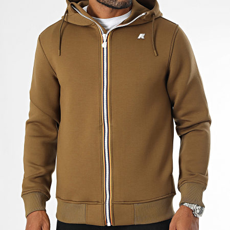 K-Way - Sweat Zippé Capuche Rainer Spacer K2141DW Marron