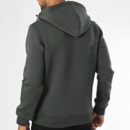 K-Way - Rainer Spacer Hooded Zip Sweat Top K2141DW Donkergroen