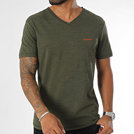 Kaporal - Camiseta cuello pico Neter Verde caqui