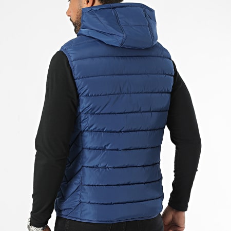 Kymaxx - Chaqueta azul con capucha y sin mangas King