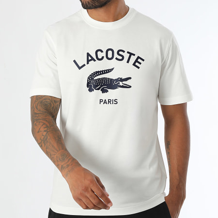Lacoste Tee Shirt Logo Crocodile Blanc LaBoutiqueOfficielle