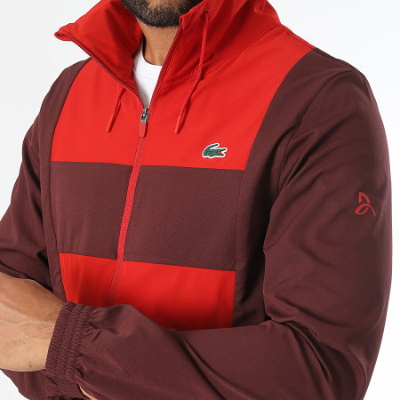 Lacoste - Bordeaux Red Crocodile Logo Regular Fit Track Suit - Ryses
