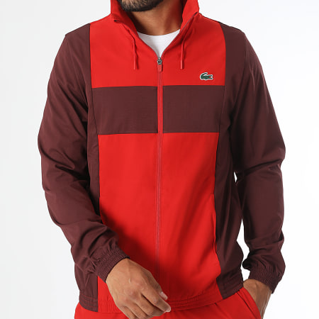Survetement lacoste rouge bordeaux top