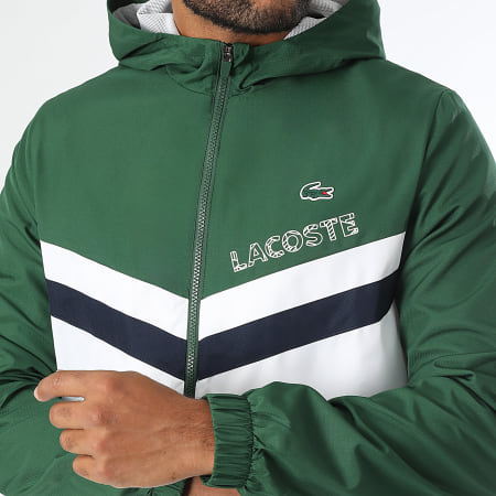 Lacoste - Ensemble De Survetement Logo Crocodile Blanc Vert
