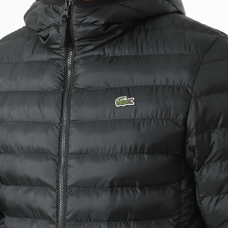Lacoste Doudoune Capuche Logo Brode Crocodile Noir LaBoutiqueOfficielle