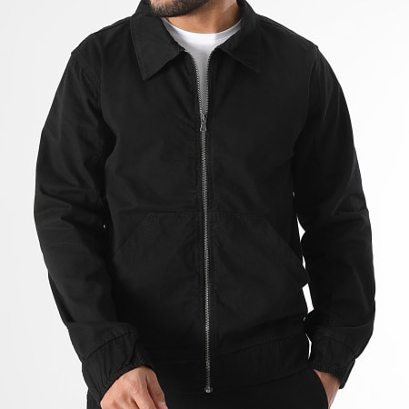 LBO - 3610 Conjunto de chaqueta negra con cremallera y pantalón cargo