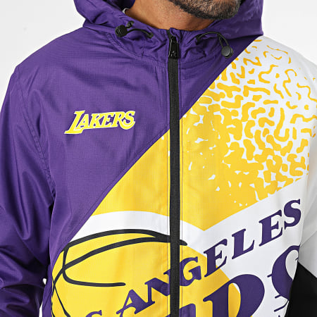 New Era - Veste Zippée NBA Los Angeles Lakers 60571294 Jaune Blanc Violet