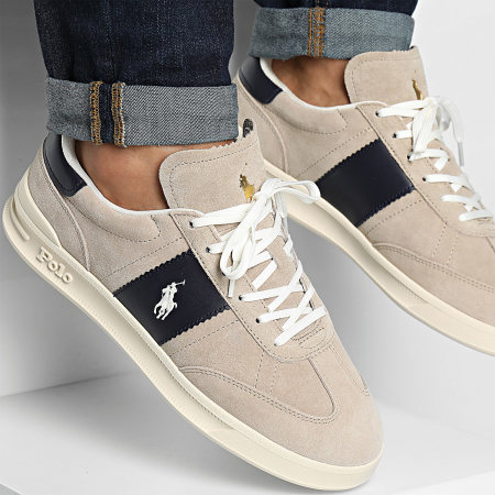 Polo Ralph Lauren - Heritage Aera Grijs Marine Wit Sneakers