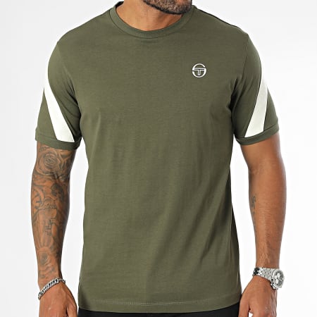 Sergio Tacchini - Tee Shirt Diagonalley 40773 Kaki Groen