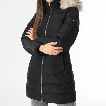 Tommy Hilfiger - Doudoune Capuche Fourrure Femme Heritage Down Tyra 3234 Noir