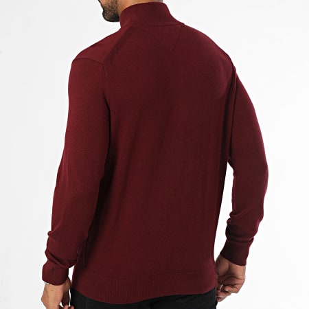 Tommy Hilfiger - Pima 8049 Bordeaux Sweater met Ritssluiting